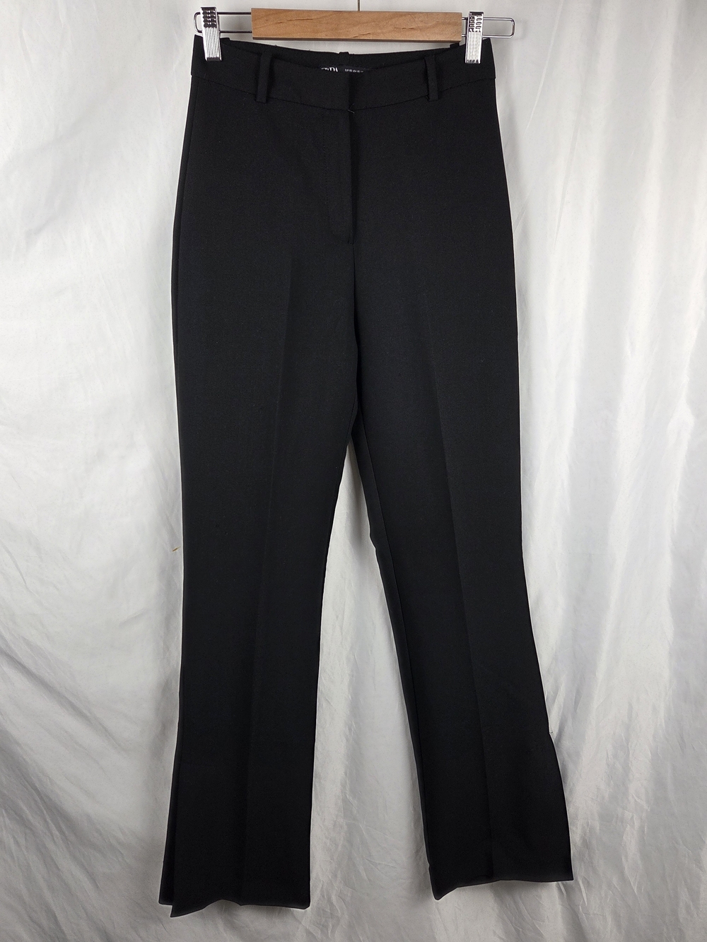 Zara Women's Black Boot-Cut Dress Side Slit Pants Size XS